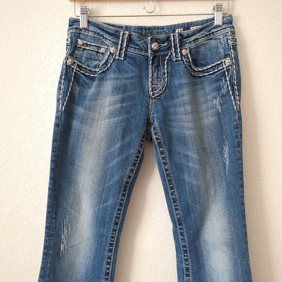Miss Me Women's Flap Pocket Embellished Jeans 28 Bootcut Pants Western Cowgirl - Picture 3 of 8